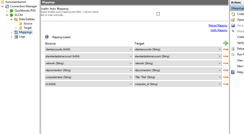 Step 4 SSCM integration mapping