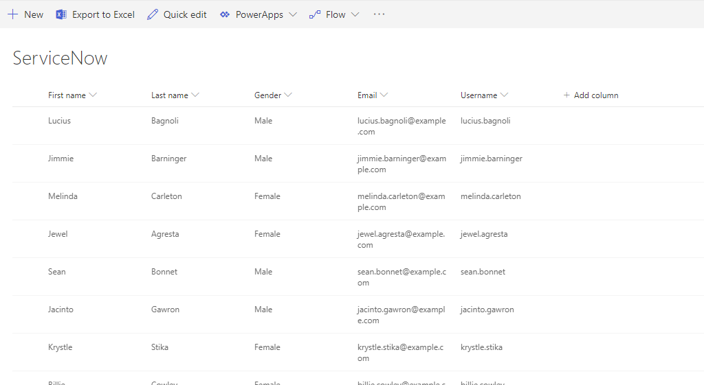 Finished data integration of Servicenow