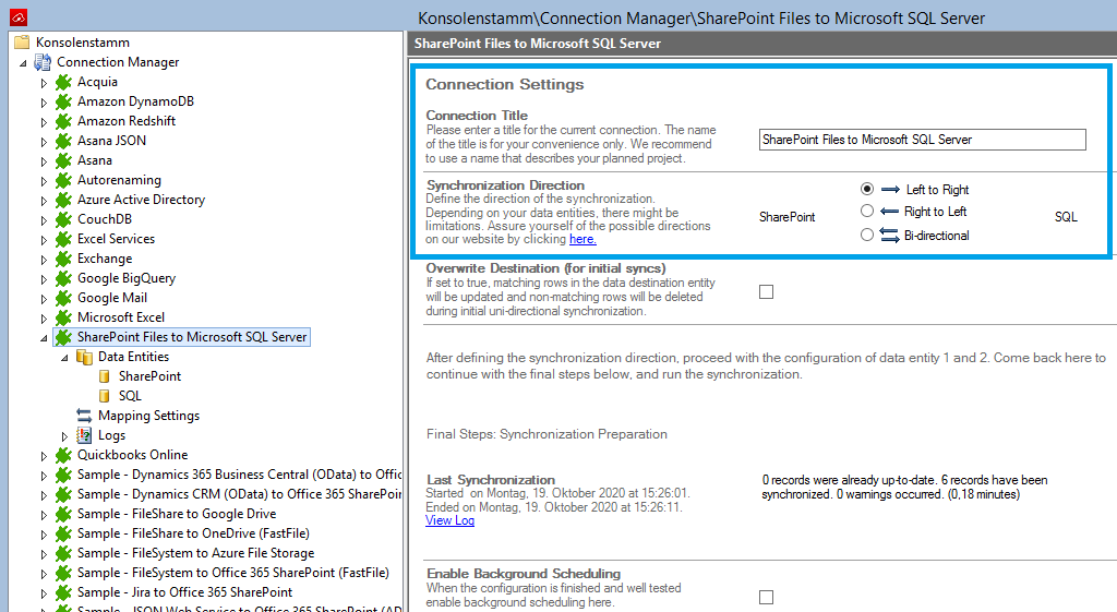 Blob Layer2 Cloud Connector Connection Configuration