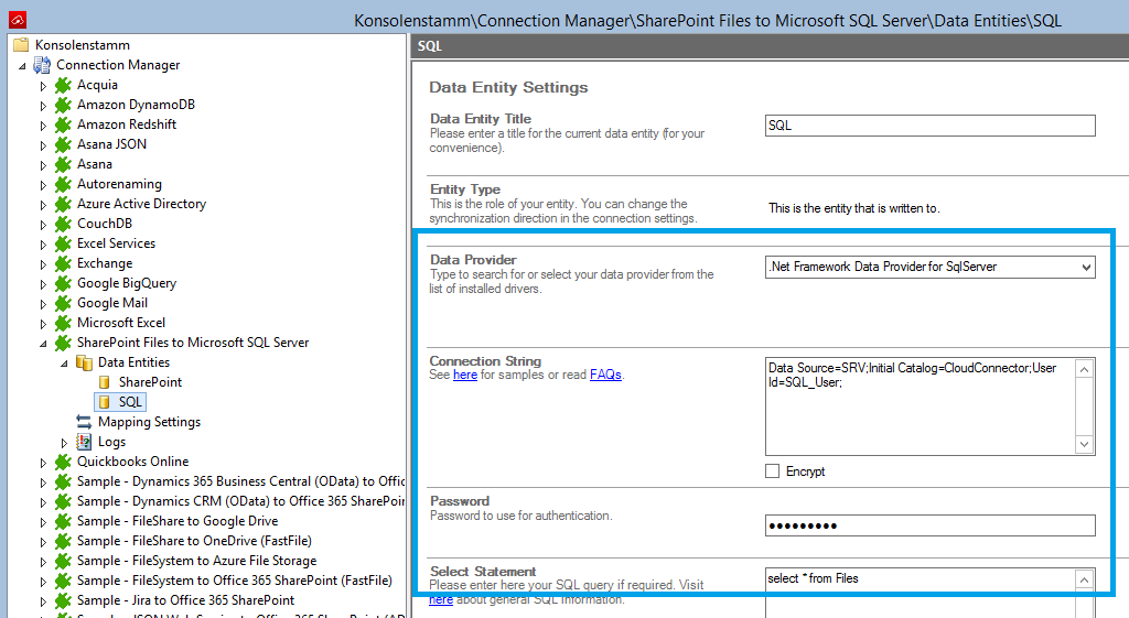 Blob Layer2 Cloud Connector Entity 2 Configuration