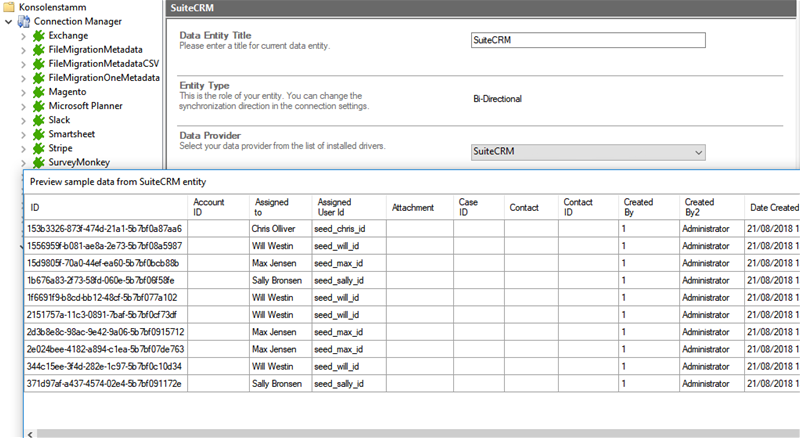 Preview data in the Layer2 Cloud Connector