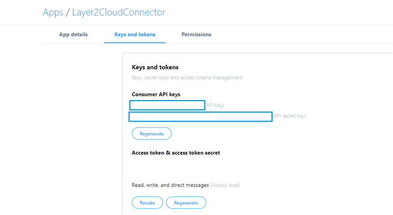 Twitter client id and secret