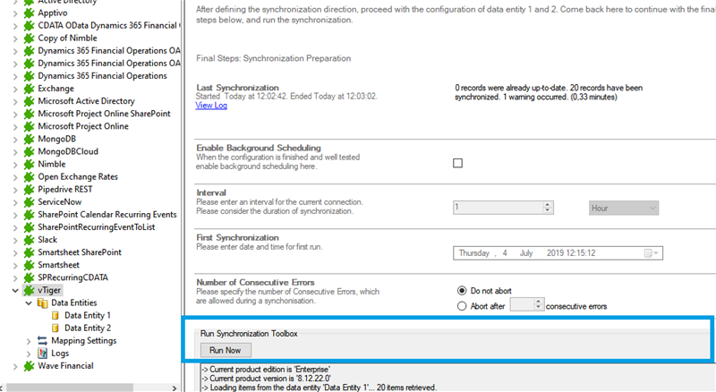 Step 5 vTiger data integration start.png