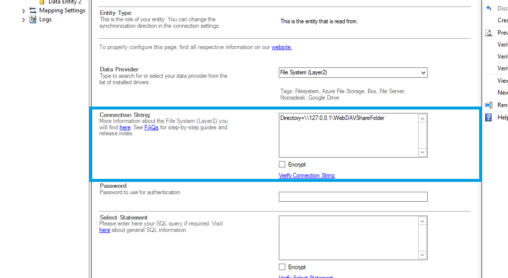 Step 2.5 WebDAV IIS integration connection string setup.png