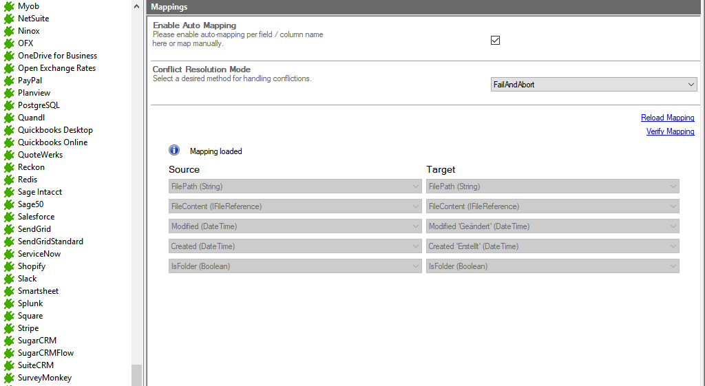 Mapping in the Layer2 Cloud Connector for webdav data integration