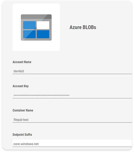 Account Name, Account Key and Endpoint Suffix Account Name, Account Key and Endpoint Suffix