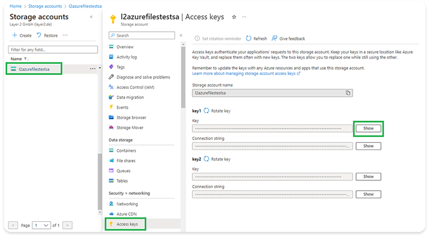 Azure Files Storage Account Access Key Azure Files Storage Account Access Key