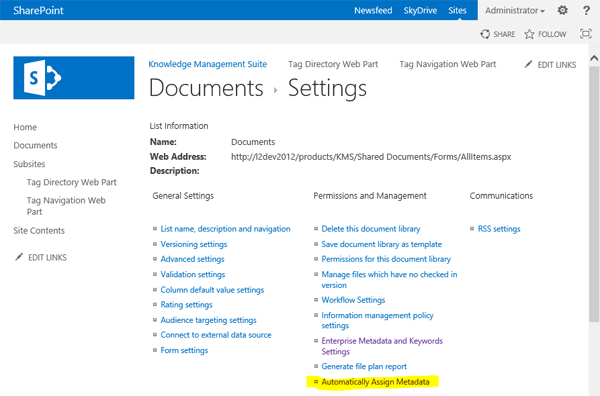 SharePoint-Library-Settings-Automatically-Assign-Metadata-600 SharePoint Library Settings Automatically Assign Metadata-Screenshot